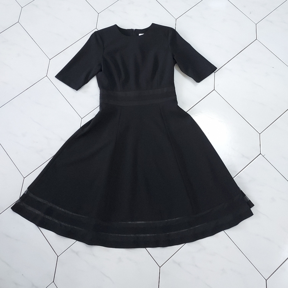Calvin Klein Black 3/4 Sleeve Dress Size 2